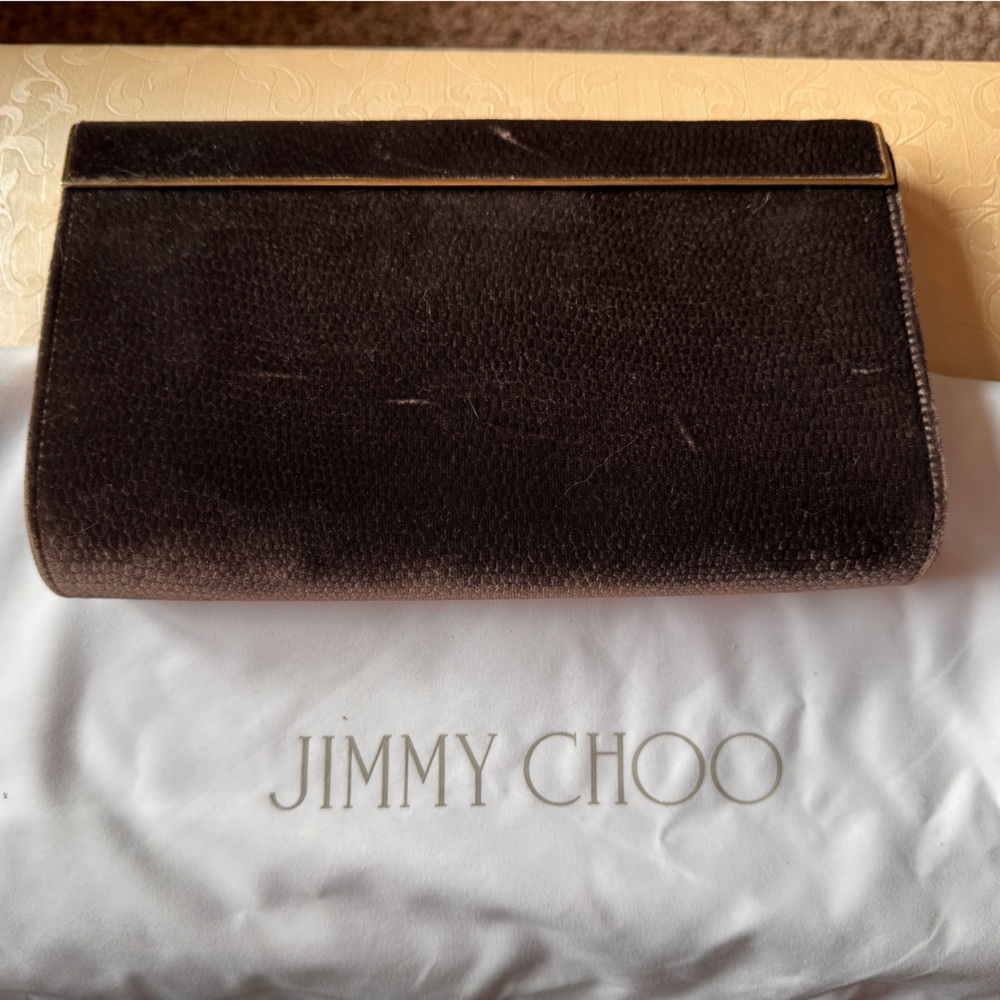 Authentic - Jimmy Choo Metallic Brown Clutch BRAND NEW!!!